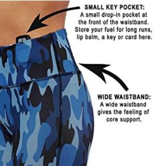 Camouflage Yoga Capr leggings capri V shaped back - Picture 4 of 6